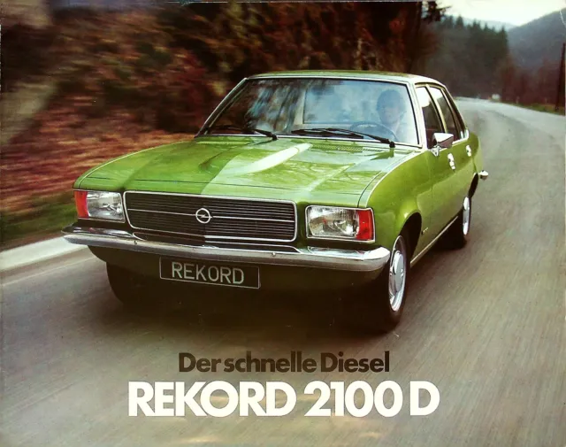 246886) Opel Rekord 2100 D Prospekt 08/1973