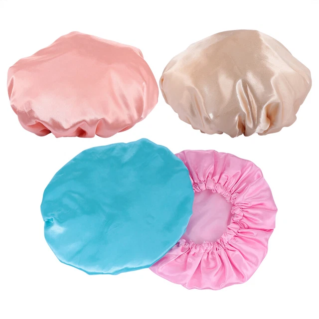 4 gorro de ducha creativo impermeable tapas de protección para el cabello elegante gorro de baño