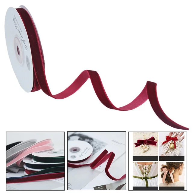 Samtband Hochzeit 4,5 M/Roll Dekoration Dunkelgrün Handgefertigtes DIY