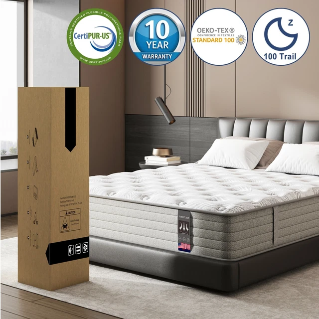 thumbnail image 2 of CHEVNI 1214 Hybrid Mattress In A Box - Pocket Spring & Gel Memory Foam, Twin/Full/Queen/King Sizes, Medium Firm 2 of 5