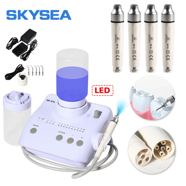LED Dental Ultrasonic Piezo Scaler with 2 Bottles fit EMS Cavitron/1-4 Handpiece