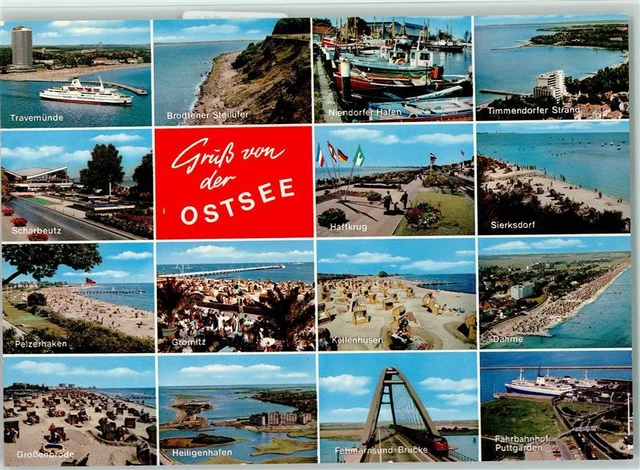 40025669 - 2401 Travemuende Giant Map Travemuende Breadten Steep Shore