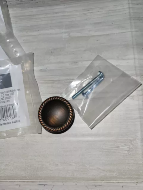 Lot of 5 Style Selections Aged Bronze Round Cabinet Knobs Brand new