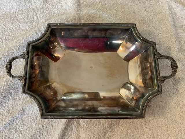 Plat Creux Ou Légumier En Métal Argenté TBQ - élégant Et Vintage Pour Servir Ou Décorer