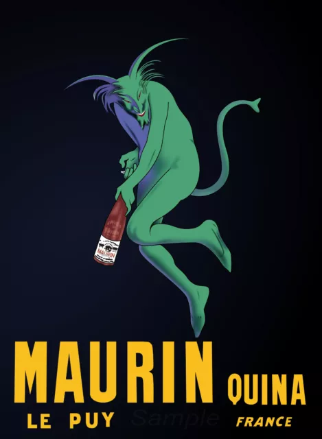 Vintage Maurin Quina Absinthe French Advertising A2 Poster Print