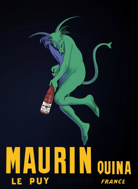 Vintage Maurin Quina Absinthe French Advertising A4 Poster Print
