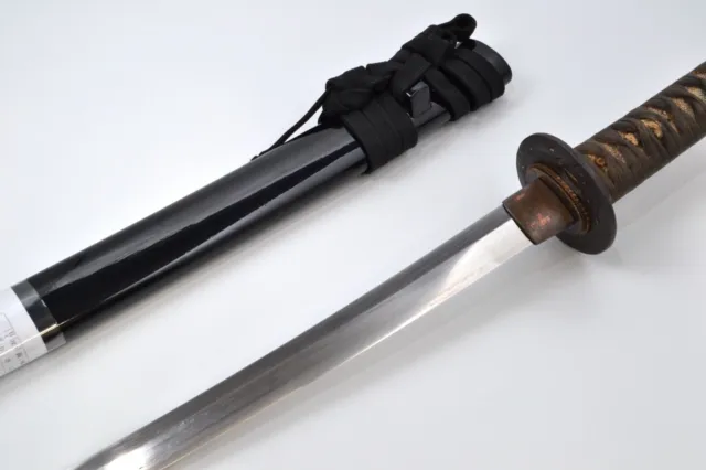 Wakizashi Japanese antique sword 37.7cm blade Mumei Muromachi era koshirae