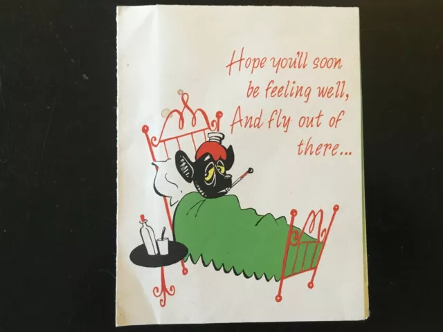 Vintage 1940s Get Well Feel Better Card Unused Cheeky Humor Novo Laugh