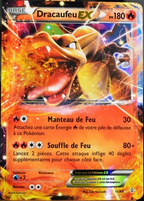 DRACAUFEU EX180pv 11/83 Carte Pokemon  NEUVE fr
