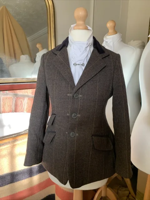 Childs Size 28 Shires Huntingdon Green/Navy /Gold Tweed Show/Hacking Jacket