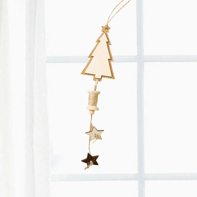 Weihnachtsbaumform Holzanhänger Creative Star Xmas Drop Ornament Hängendes