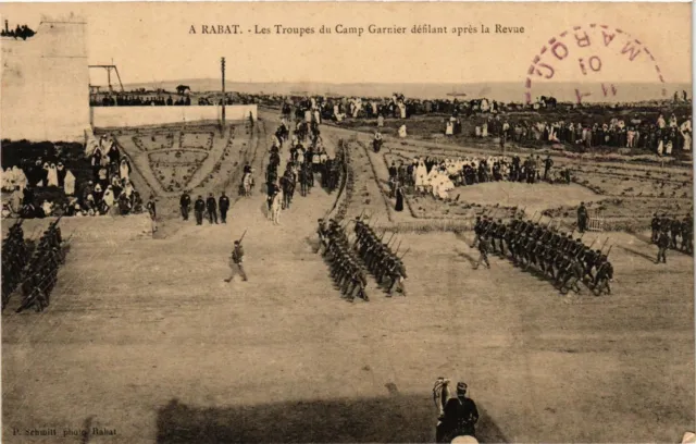 CPA AK RABAT - Les Troupes du Camp GARNIER MAROC (796660)