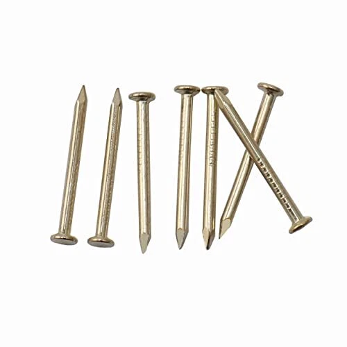 900pcs Gold Hardware Nails, 3/4'' × 17 Ga Brass Plated Finishing Nails, Flat ...