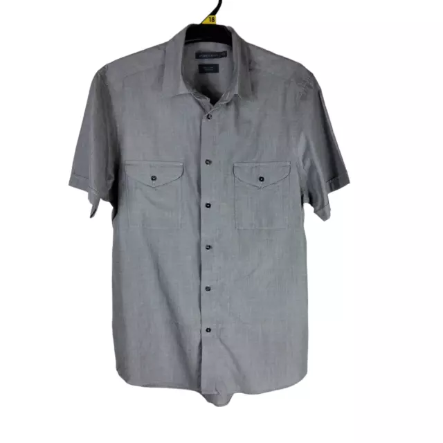 Sportscraft men's short sleeved shirt size M grey color in good condition.