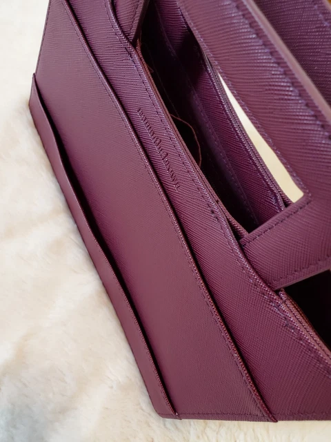 Samantha Brown Mini Satchel Handbag Purse - HSN Small (Dark Purple Eggplant) 2