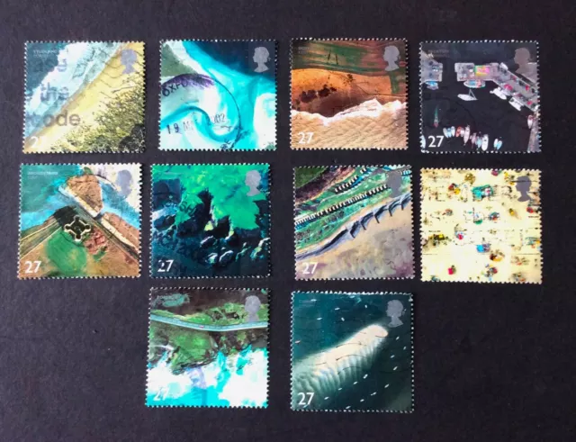 GB QE2 Stamps 2002 British Coastlines Full Used Set