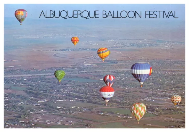 Famous World Hot Air Balloon Festival Albuquerque N M Posted Chrome Postcard