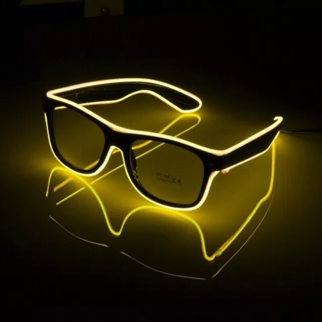 LED Light Up Glow Neon Glasses | Flashing Party Glasses Shades Night Disco Rave