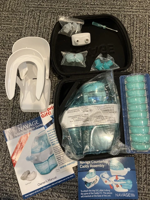 PAQUETE NAVAGE DELUXE con 10 SaltPods, salpods de limpieza nasal de triple nivel