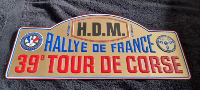 Plaque rallye tour de corse 1995 plate