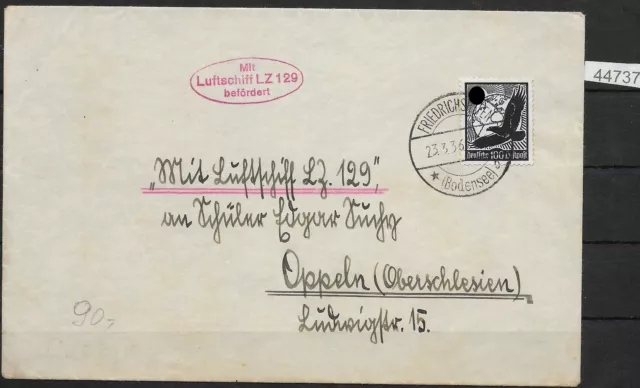 DR Zeppelinpost 1936 Mi. Nr. 537, 1.Postfahrt Hindenburg LZ 129, 1936