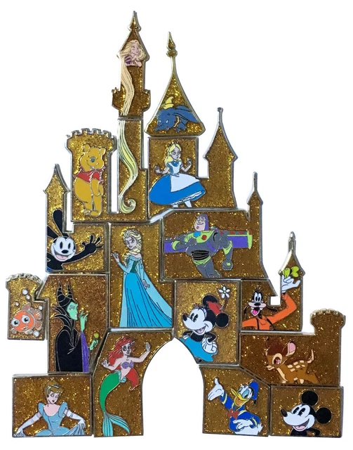 2015 Disney Expo Castle Collection Mystery LE-525 Set of 16 Pins Rare