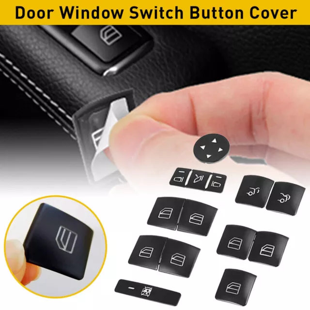 Car Window Switch Button Repair Stickers Interior Trim For Mercedes-Benz C E CLA