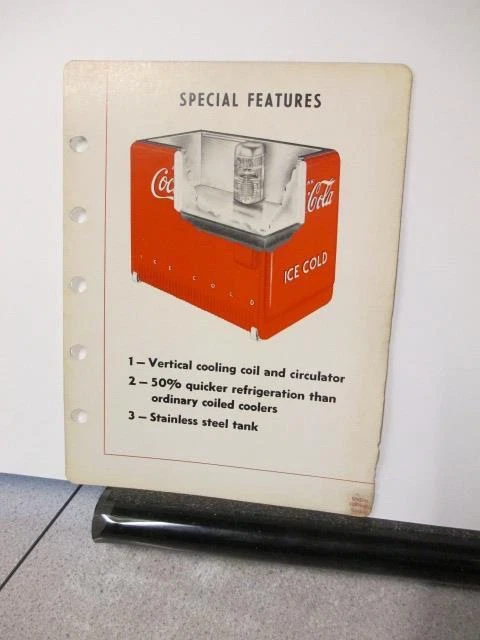 COCA COLA 1940 store salesman sample soda bottle vending machine cooler ELECT #9