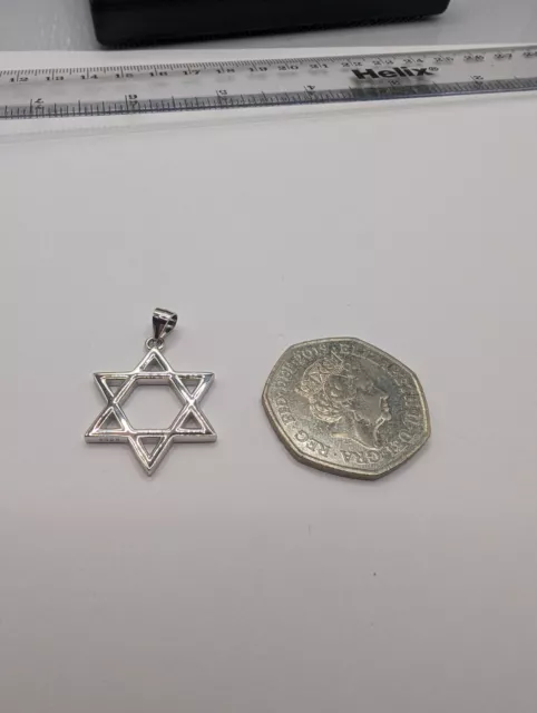 925 Sterling Silver Solid Star of David  Pendant Brand New Amazing  FREE POST