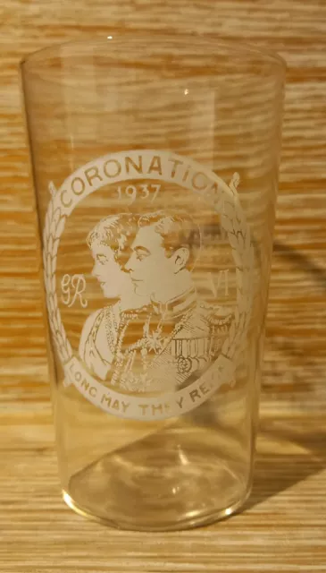 1937 Grove Tavern Hammersmith WJ VIAN King George VI Coronation Glass Beaker