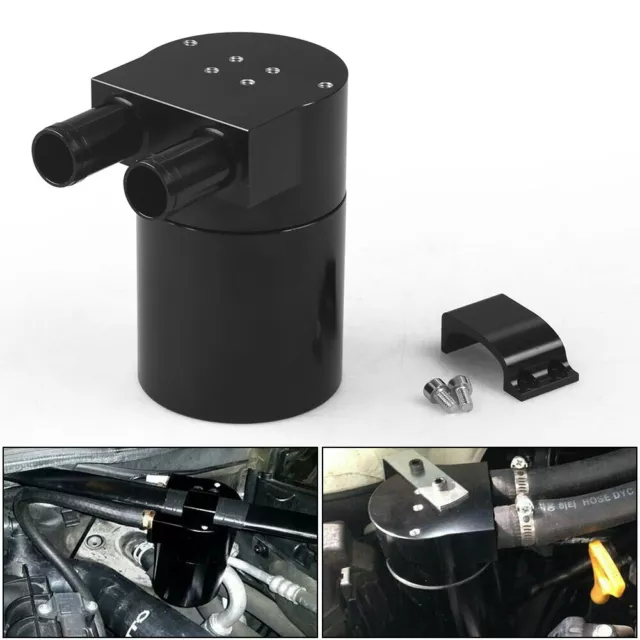 Aluminum High performance Reservior Oil Catch Can Tank Black For BMW N54 335