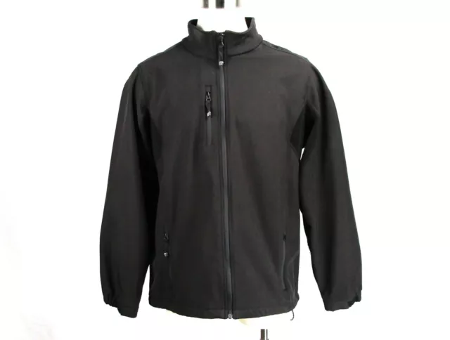 Reebok Soft Shell Fleece Jacket Men's 2XL Black Coat w Soft Sherpa Fleece Lining