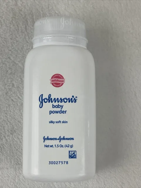 NEW Vintage Johnson's Baby Powder Bottle Johnson & Johnson 1.5 Oz Talc Mildness