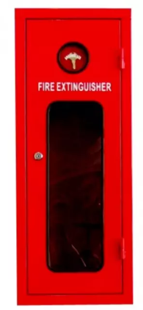Fire Extinguisher Metal Cabinet Cupboard Suit 4.5-9kg or 3.5kg Co2 Red 003 Key L
