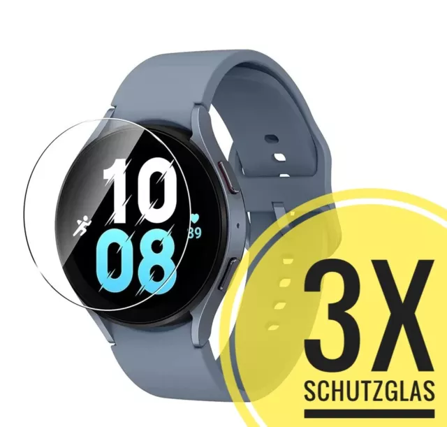 3x Samsung Galaxy Watch 5 44mm Panzerfolie Schutzglas Display Echtglas