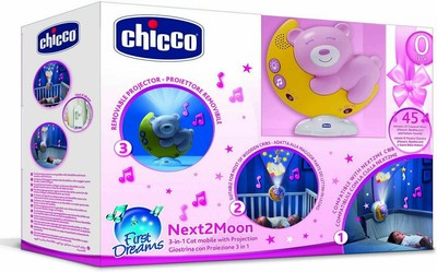 Chicco Carillon Bimbo Consolatore 3 in 1 Next 2 Dreams Giostrina Azzurra Chicco 7627 