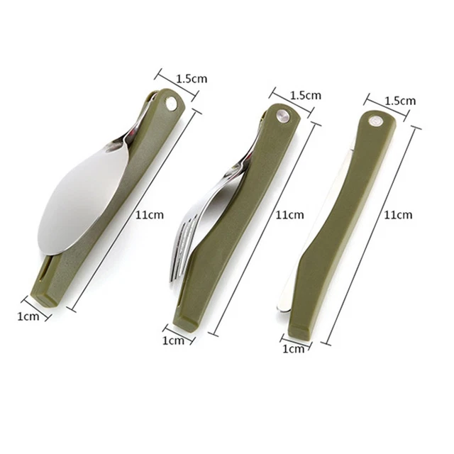 Set De 3 Couteaux Cuillère à Spores Pliables En Titane – EDC Camping Outdoor