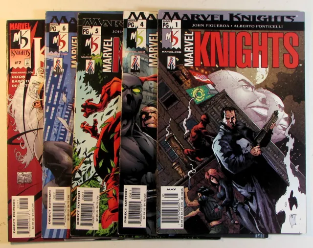 Marvel Knights Lot of 5 #1,4,5,6,7 Marvel (2002) 2nd Series Comic Books