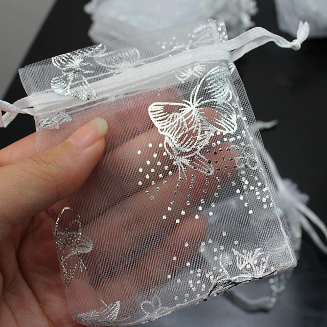 Lot De 100 Pochettes En Organza Avec Cordon – 13x18 Cm, Motif Corail Violet, Léger Et Réutilisable | Sacs De Rangement Pour Cadeaux, Bijoux, Bonbons Et Petites Pièces - 2