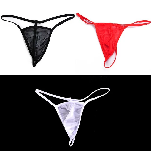 string rouge en dentelle douce et délicate pour homme