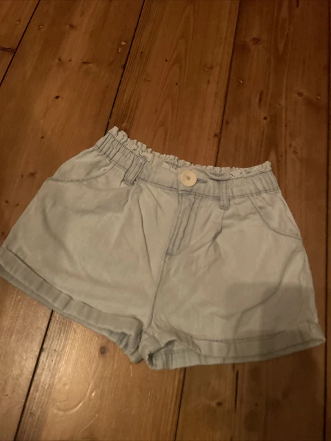 ZARA RAGAZZE pantaloncini leggeri in denim cotone borsa di carta età 6 🙂