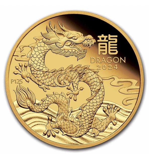2024 AUSTRALIAN 1OZ Gold Lunar Series III Year of the Dragon Proof🐉NGC