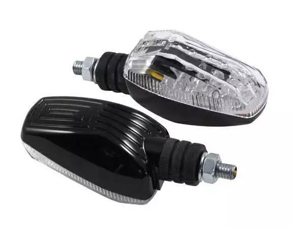 Indicadoras Homologados Moto Universal Led Intermitentes Scooter Custom Negro