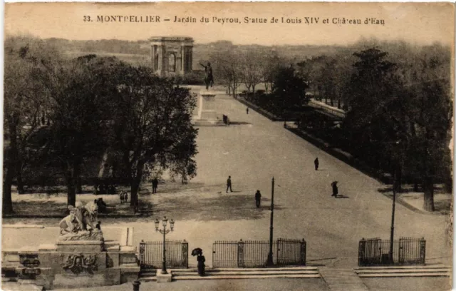 CPA AK MONTPELLIER - Jardin du Peyrou statue of Louis XV Chateau d'Eau (510963)