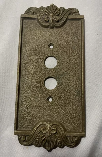 VINTAGE PUSH BUTTON CAST BRASS SWITCH PLATES 17 Available