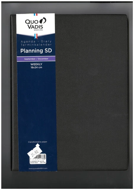 Achetez Agenda Semainier Ministre S Août à Août Spiralé Noir 546007Q Quo Vadis