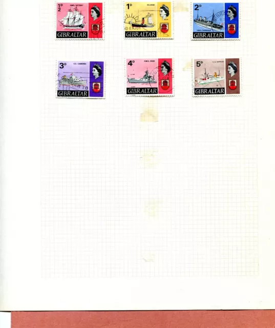 6 Qe2 Gibraltar  Good Used Stamps