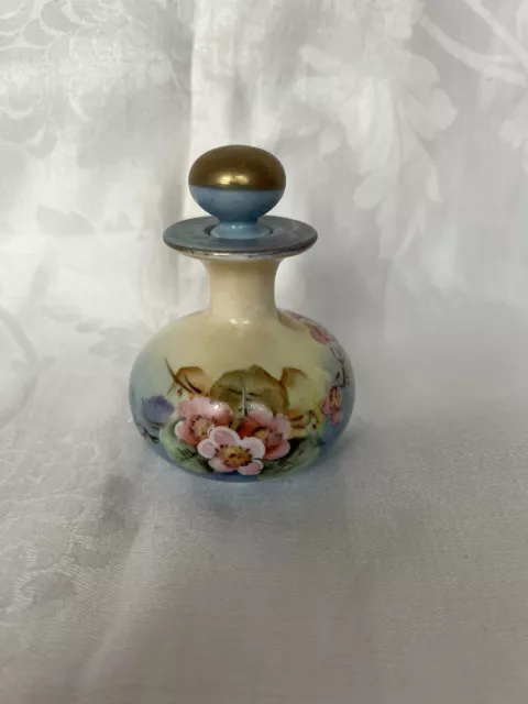 Vintage Cologne Perfume Bottle & Stopper  Germany porcelain
