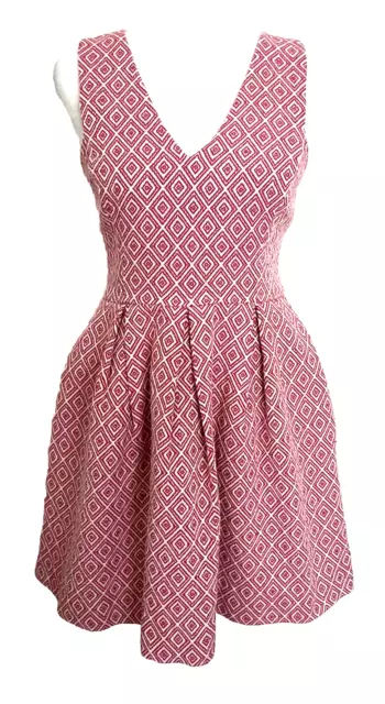 Hutch Anthropologie Fit & Flare Dress Size 6 Sleeveless Textured Woven Pockets