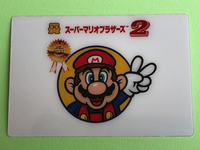 SUPER MARIO BROS 2 Family computer Wafer history card Nintendo BANDAI ...